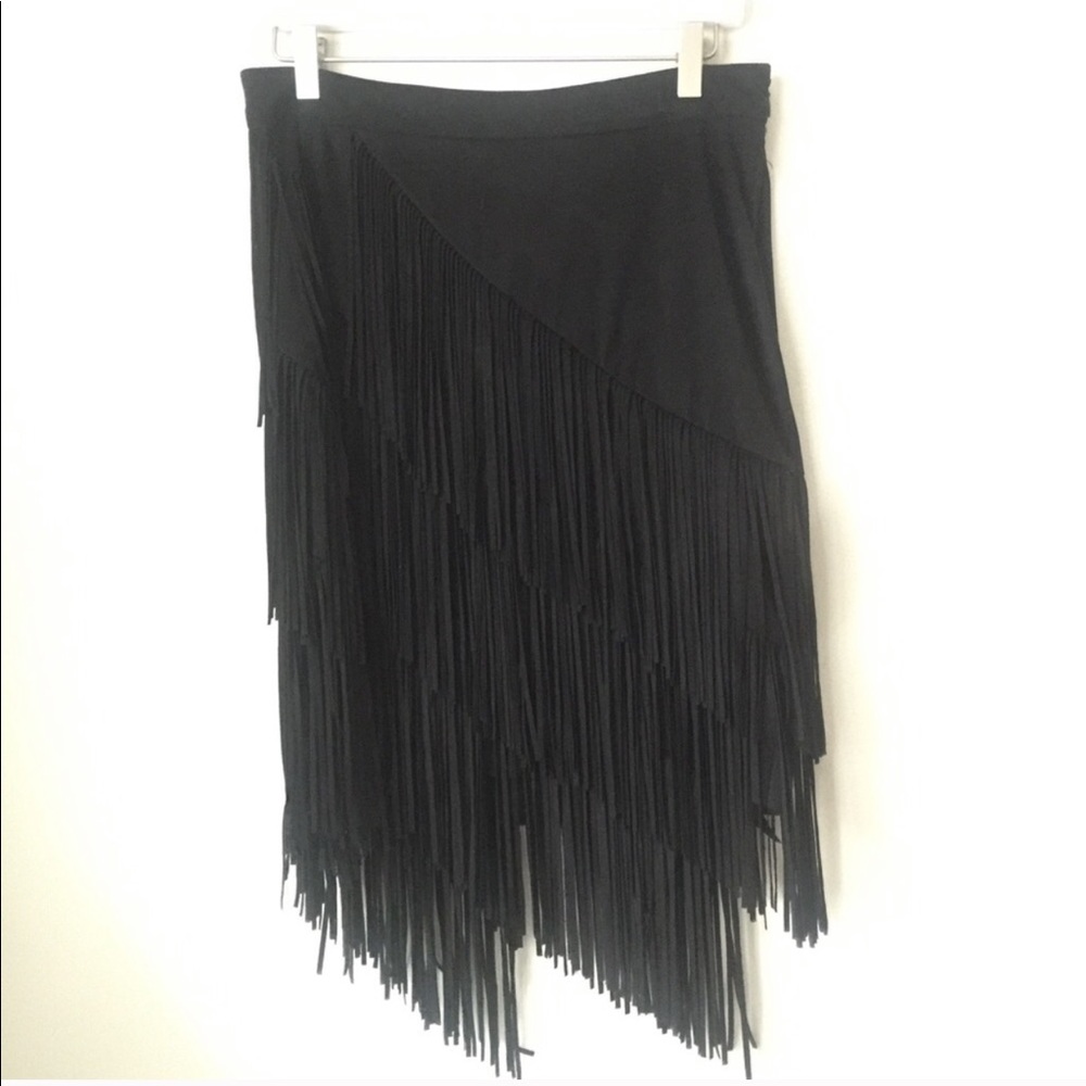 Zara suede fringe skirt size XS - Picture 3 of 8